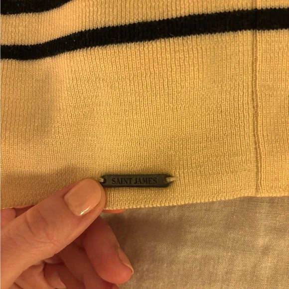 LAST CHANCE Saint James Mademoiselle Striped Sailor Sweater - Picture 9 of 11